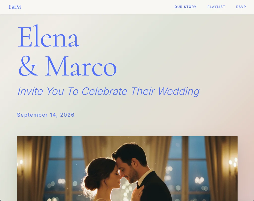 Elena and Marco Wedding Invite
